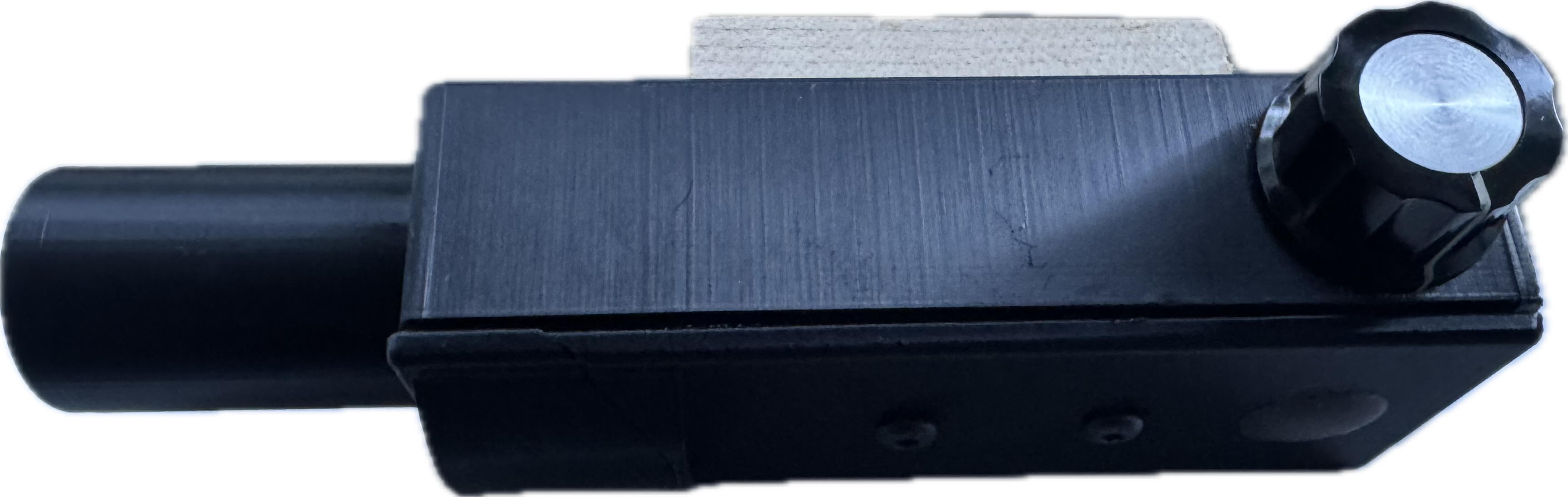 Finished mic on a Seydel harmonica, angle view