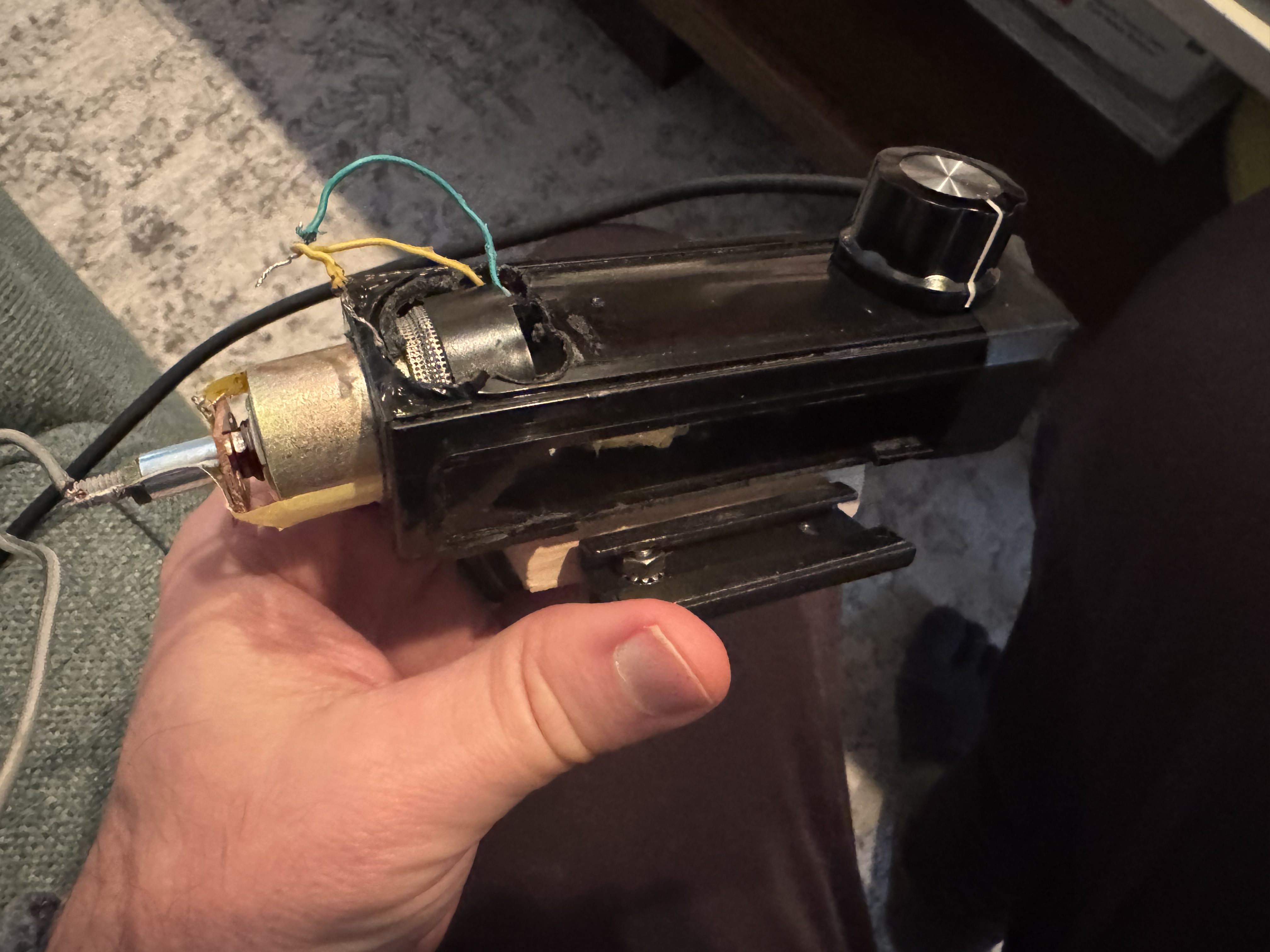 Side view of case prototype
